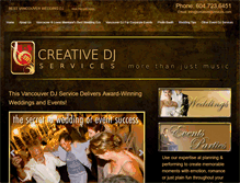 Tablet Screenshot of creativedjservices.com